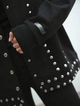 Kurtka bomberka z polaru AKEP z ćwiekami Magnific Boutique