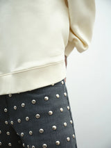 Szorty bermudy AKEP z denimu z ćwiekami Akep