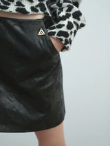 Minispódniczka AKEP z powlekanej skóry Akep