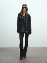 Kurtka bomberka z polaru AKEP z ćwiekami Magnific Boutique