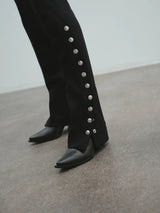 Legginsy AKEP ze ściegiem mediolańskim i rozcięciami Magnific Boutique