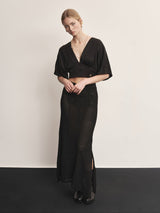 Top satynowy z dekoltem AKEP Akep