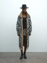 Płaszcz AKEP z dzianiny w cętki Akep