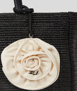 Torba plażowa z rafii z kwiatem Karl Lagerfeld Karl Lagerfeld