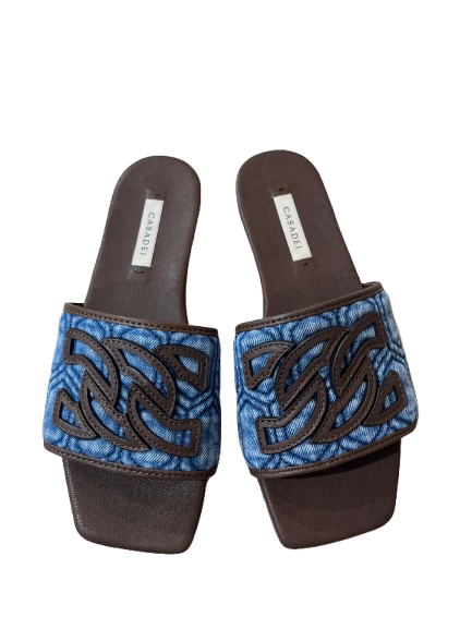 Klapki Denim C-Chain Casadei
